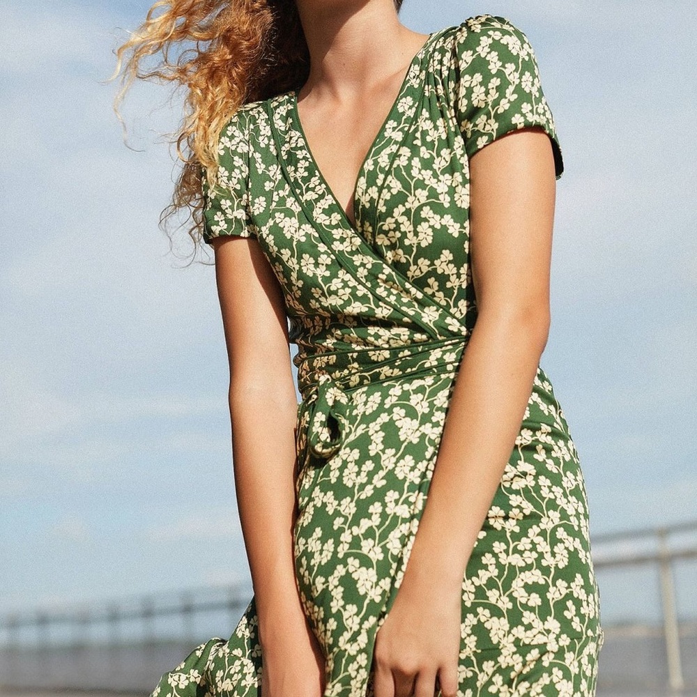 Kimchi Blue Green Wrap Dress